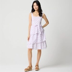 J. Crew Factory Lavender Floral Midi Dress